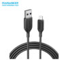 کابل انکر Powerline III – USB to Lightning طول ۱۸۰ سانتی متر – مدل A8813 - مشکی